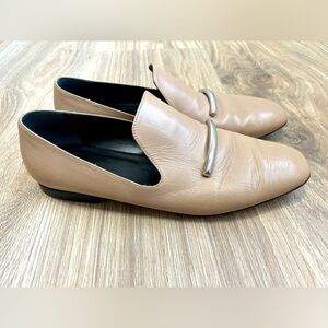 Via Spiga Tallis Flat Leather Loafers EUC Size 7.5